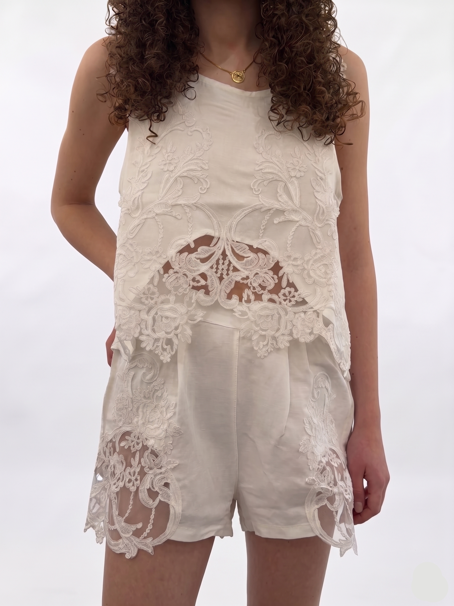 Completo top e bermuda SUNNY pizzo