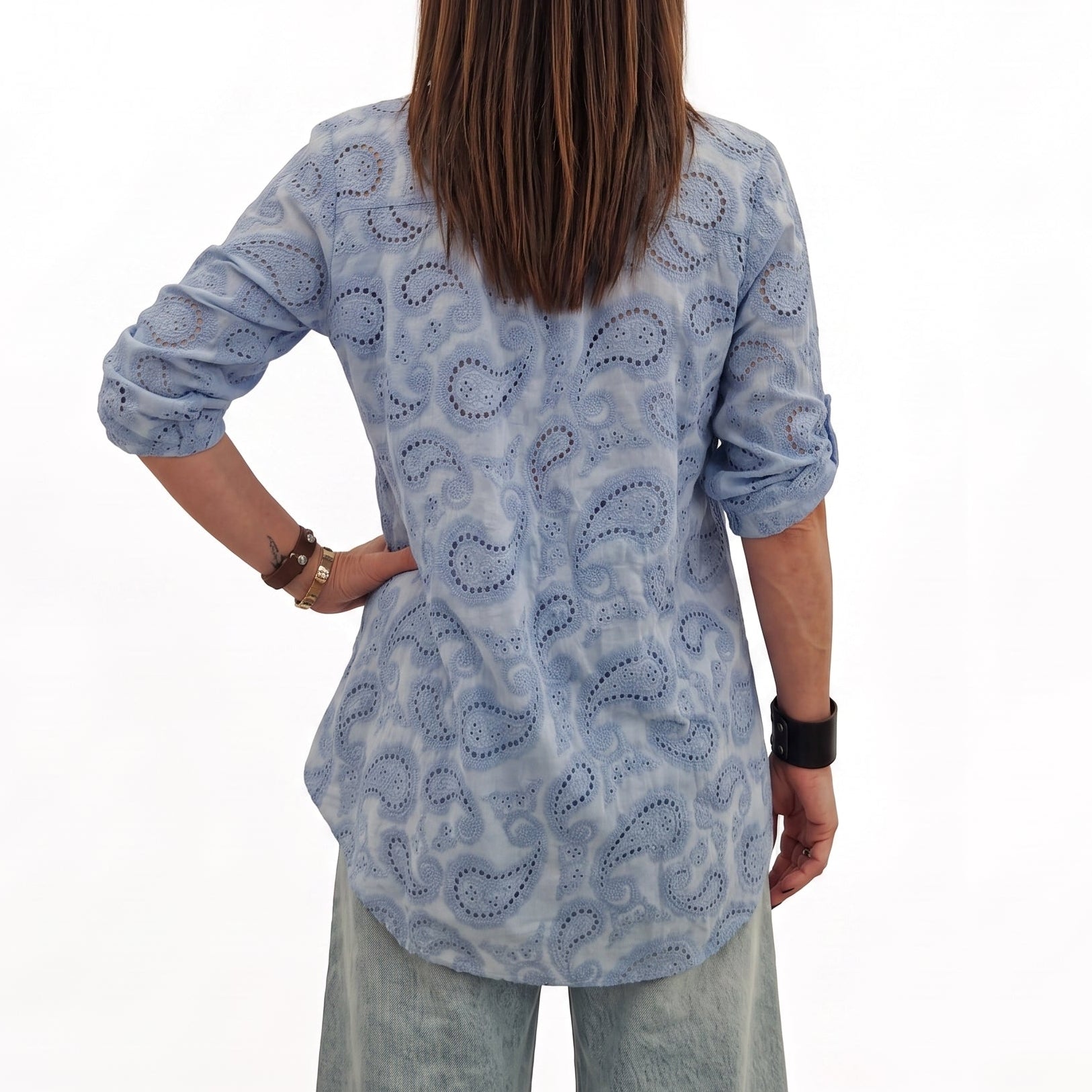 Camicia/abito  sangallo celeste