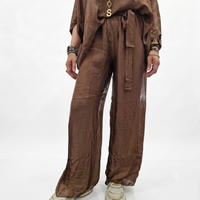 Pantalone palazzo CLARA moro chiffon