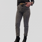 Pantalone jeans grigio modello skinny