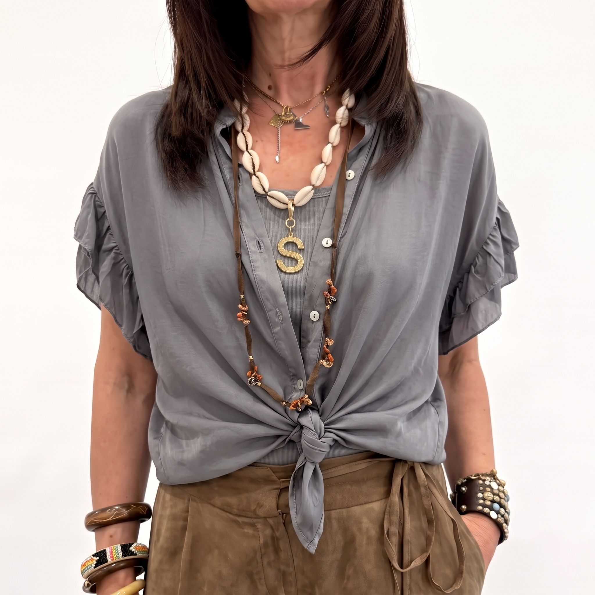 Camicia SAMIRA maniche arruffate