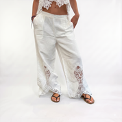 Pantalone SUNNY 1 pizzo bianco