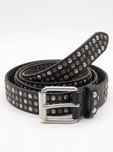 Alberto Luti Cintura Borchie Arg. Nera h.2,5cm