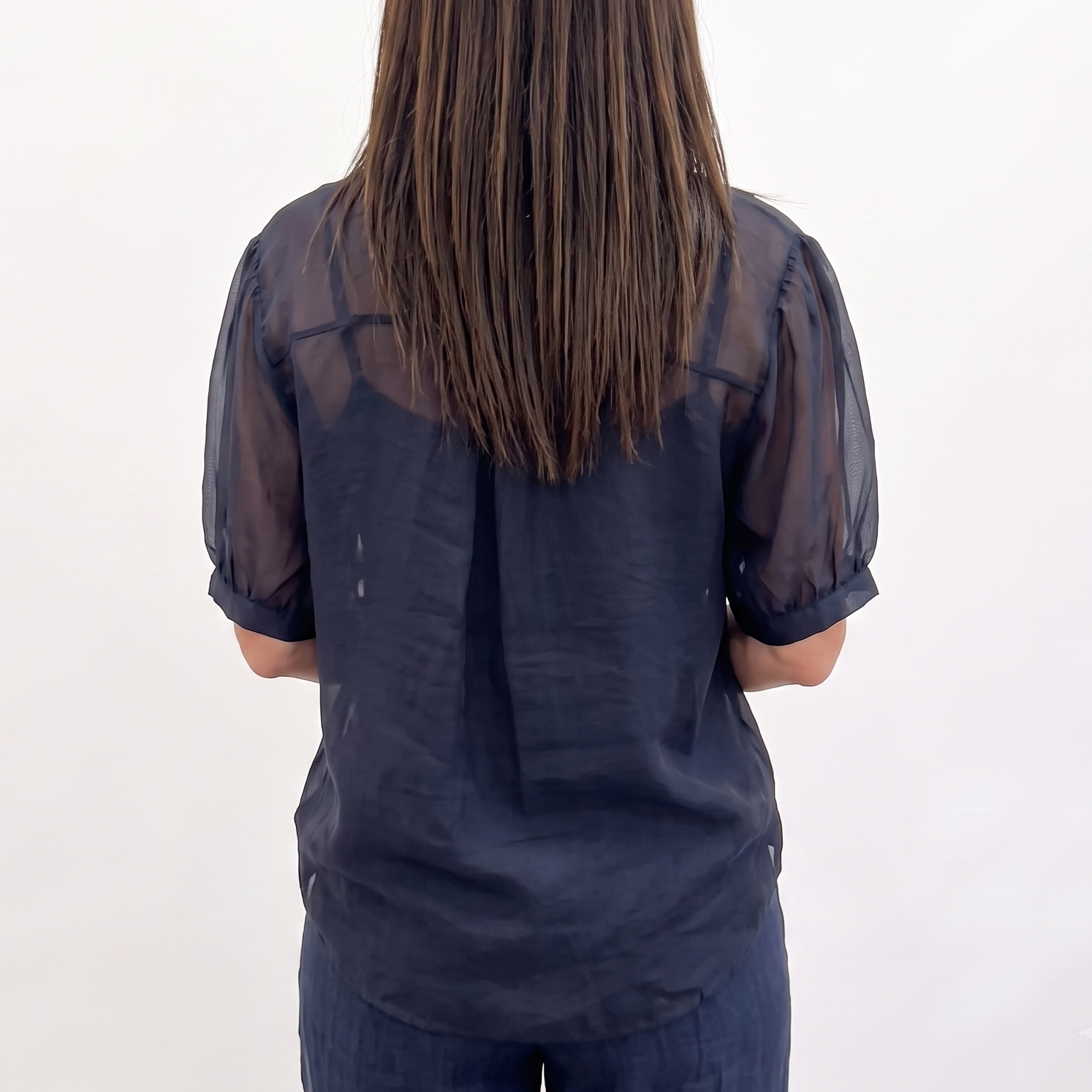 Camicia MILLE OUTFIT blu maniche corte