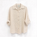 Camicia in lino rigata