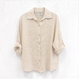 Camicia in lino rigata