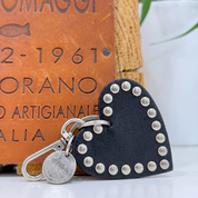 Campomaggi portachiavi CUORE STRASS FUME