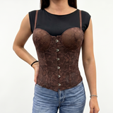 Corsetto con pizzo moro