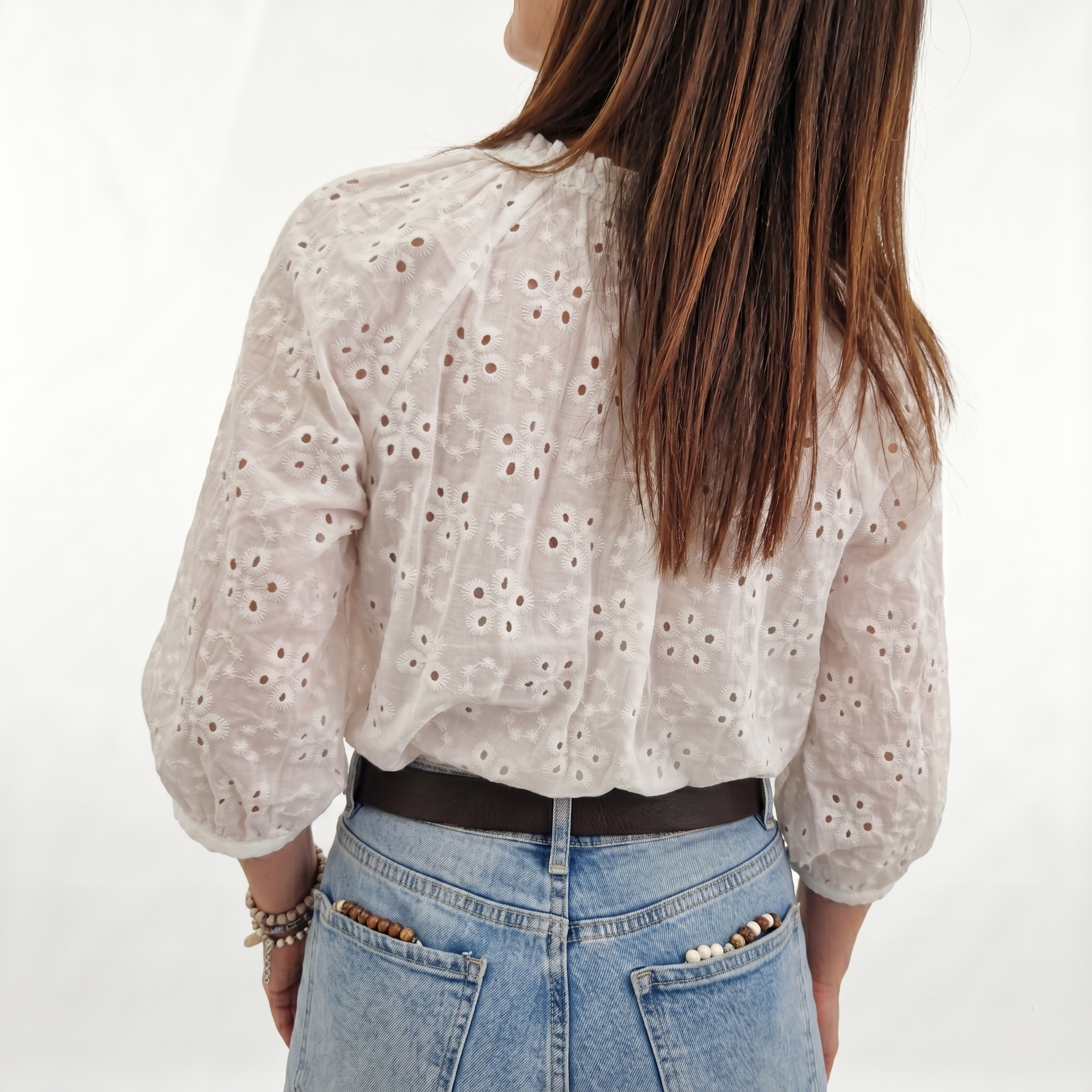 Camicia sangallo bianca