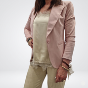 Giacca in felpa color rosa