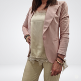 Giacca in felpa color rosa