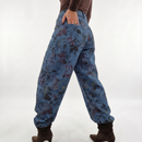 Kikisix Jeans balloon FIORI blu