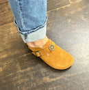 Taji leather-colored sabot