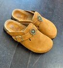 Taji leather-colored sabot