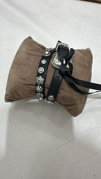 Campomaggi VENERE bracelet black with silver studs