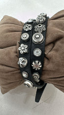 Campomaggi VENERE bracelet black with silver studs