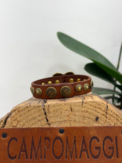Campomaggi bracciale MERAVIGLIA cognac con cuore oro