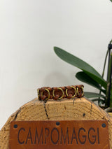 Campomaggi bracciale PALERMO cognac con anelli