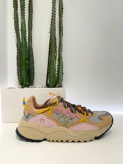 Flower Mountain sneakers YAMABUSHI WOMAN cognac taupe pink
