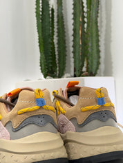 Flower Mountain sneakers YAMABUSHI WOMAN cognac taupe pink