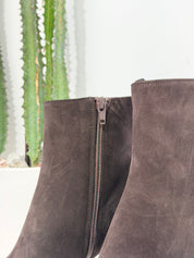 Isabelle Paris stivaletto pelle scamosciata  t.moro con zip