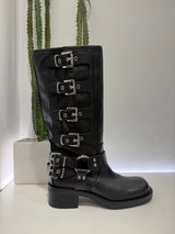 Biker FIBBIE nero tacco 50