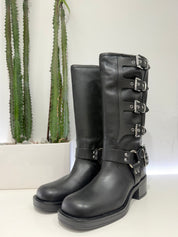 Biker FIBBIE nero tacco 50