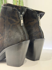 METISSE stivaletto zip texano GIRAFFA verde tacco 20