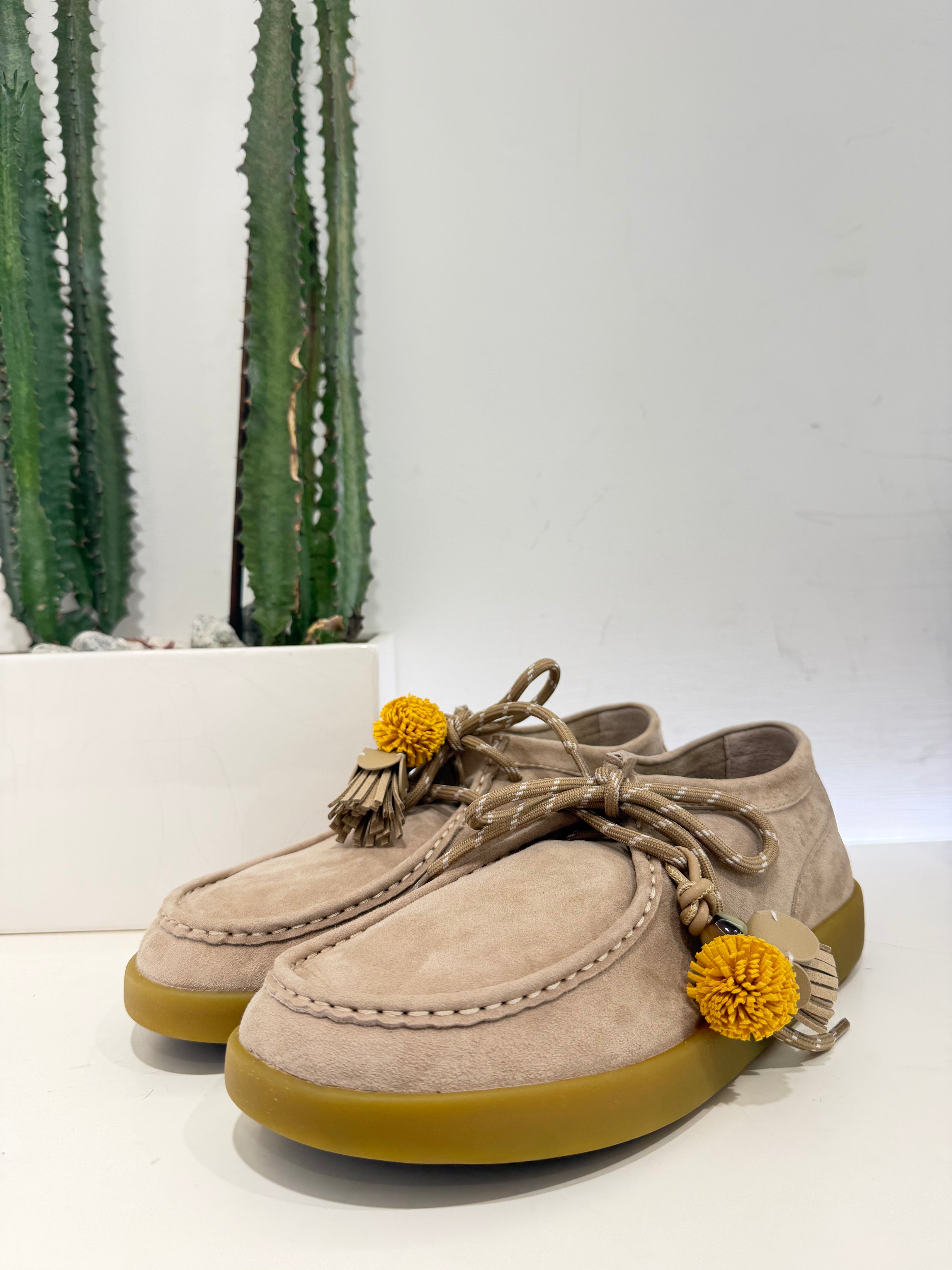 Palomitas lacci VASCHETTA suede beige