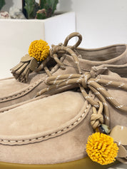 Palomitas lacci VASCHETTA suede beige