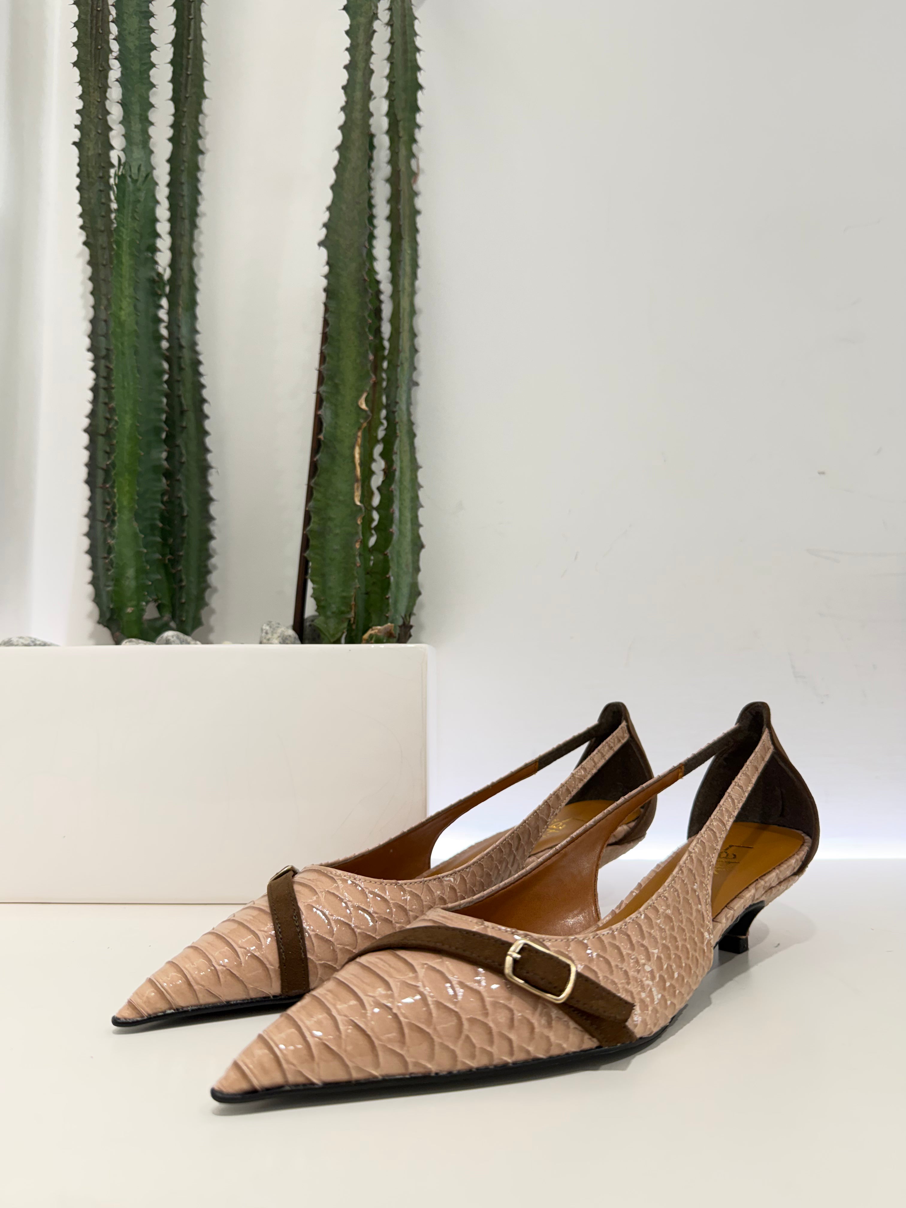 Latika scarpa guyana stampa animalier vernice rosa