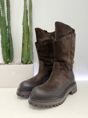 MIMMU Anfibi Combat Boot in Camoscio Manon