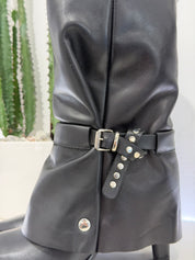 MIMMU Stivaletti Dettaglio Vintage in Pelle Charlize