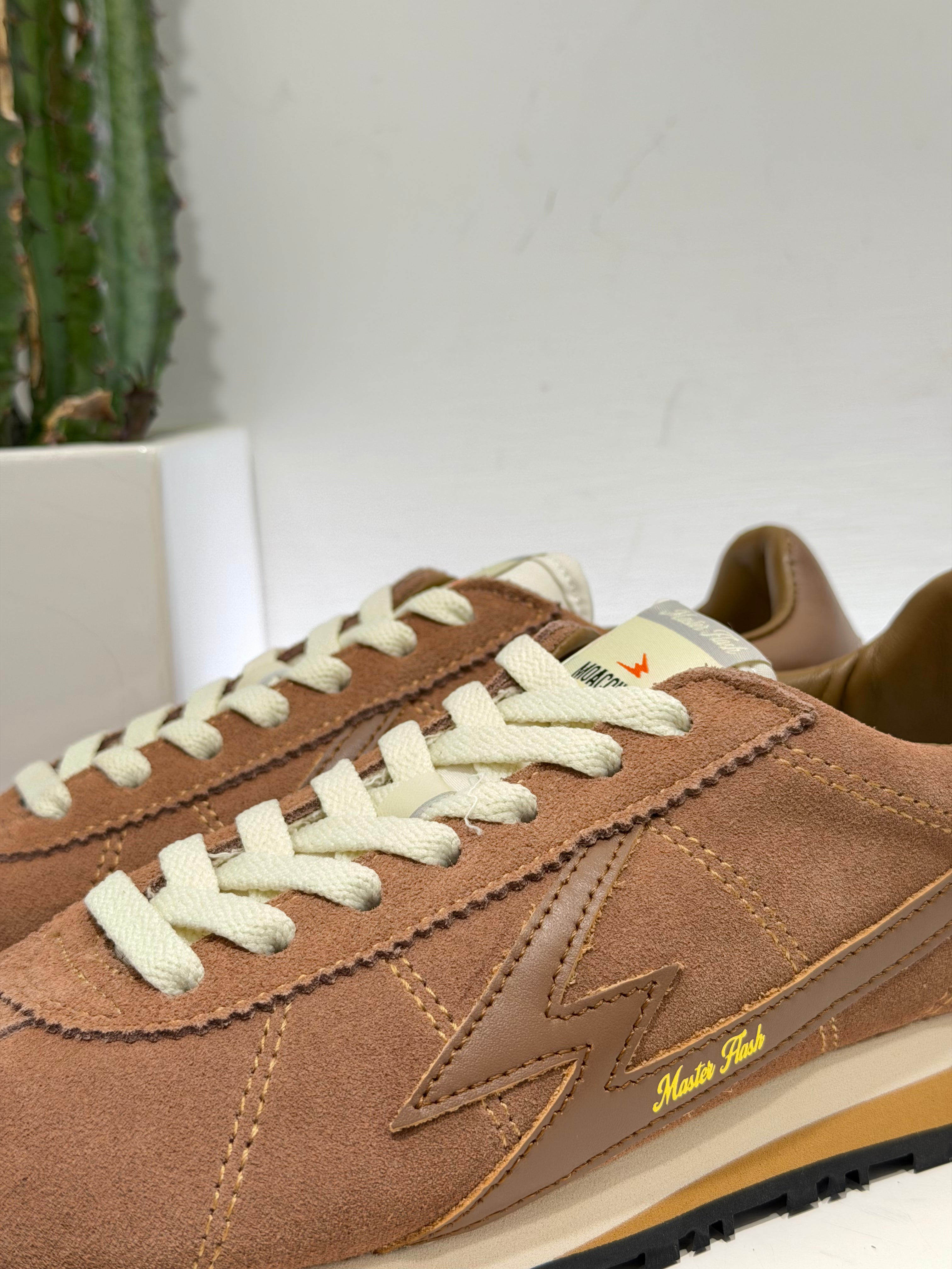 Moa sneaker flash antico rosa nude suede