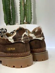 Moa CLUB PEAK SUEDE MARRONE E BACKTAB CAVALLINO