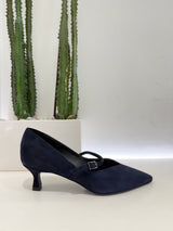 Scarpa cintini suede BLU t.50