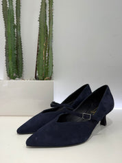 Scarpa cintini suede BLU t.50