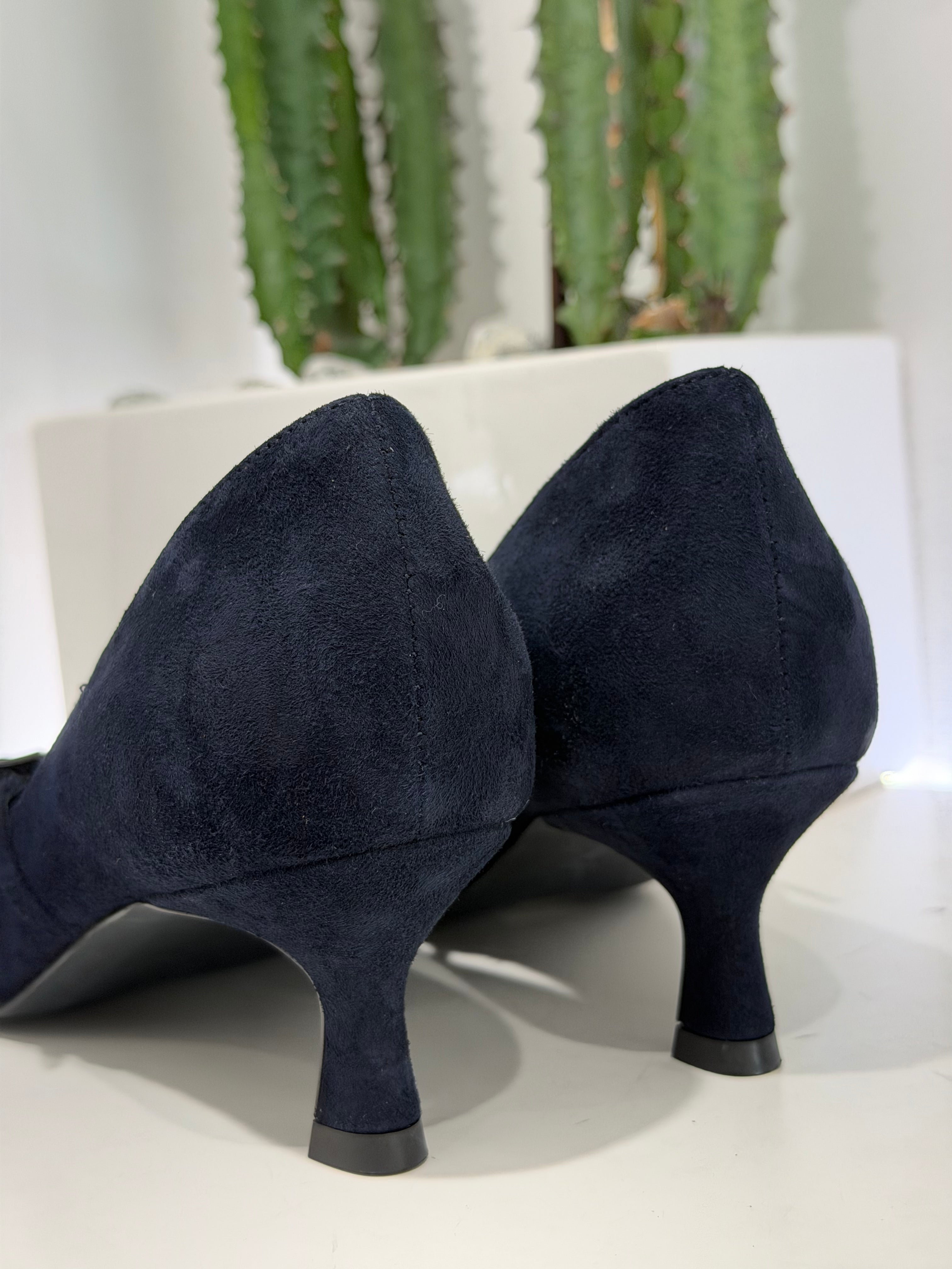 Scarpa cintini suede BLU t.50