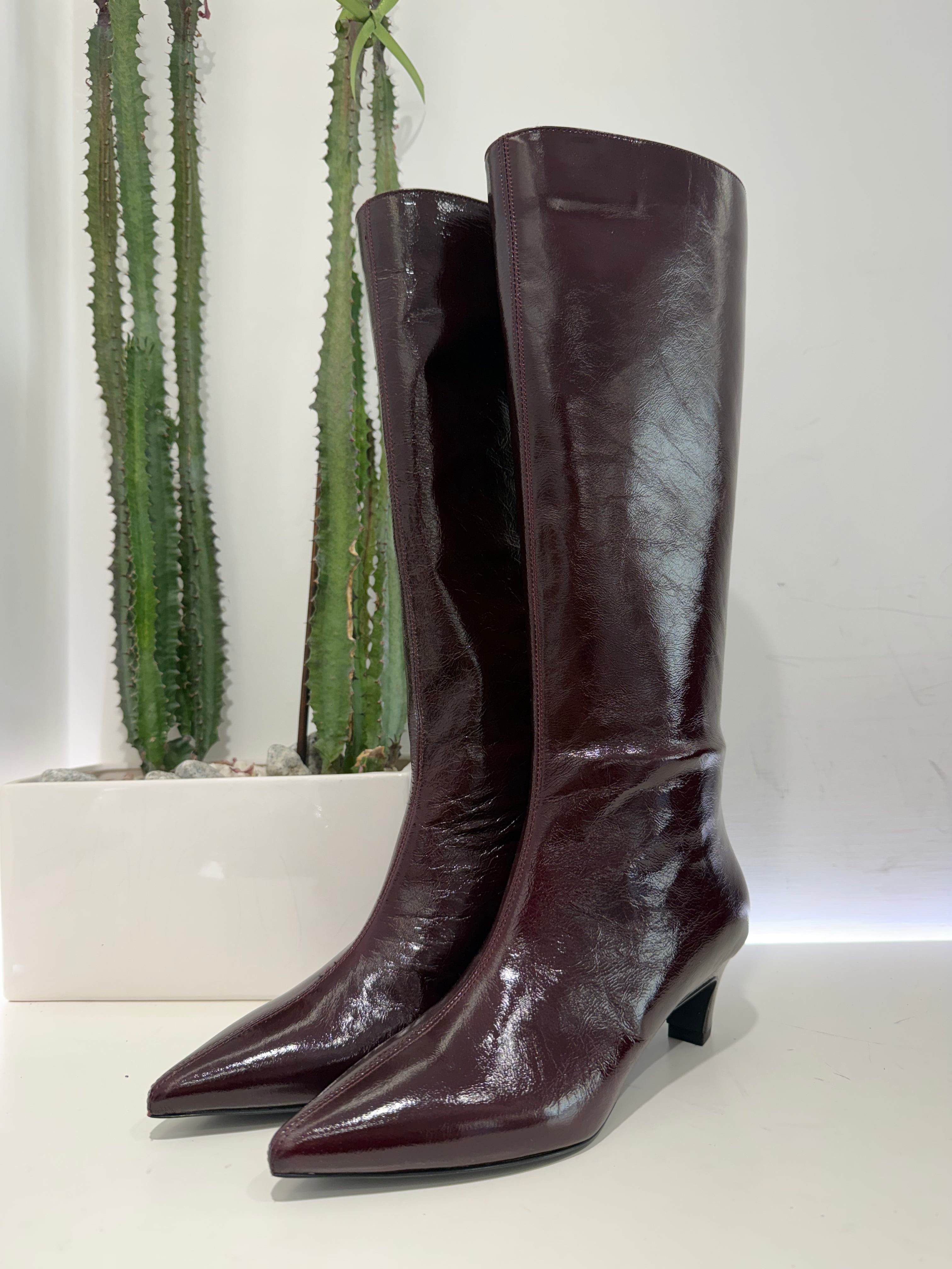 Stivale vernice bordeaux  t.50