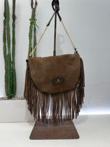 Cuoieria Fiorentina Emma Boho small pouch cioccolato