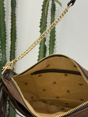 Cuoieria Fiorentina Emma Boho small pouch cioccolato