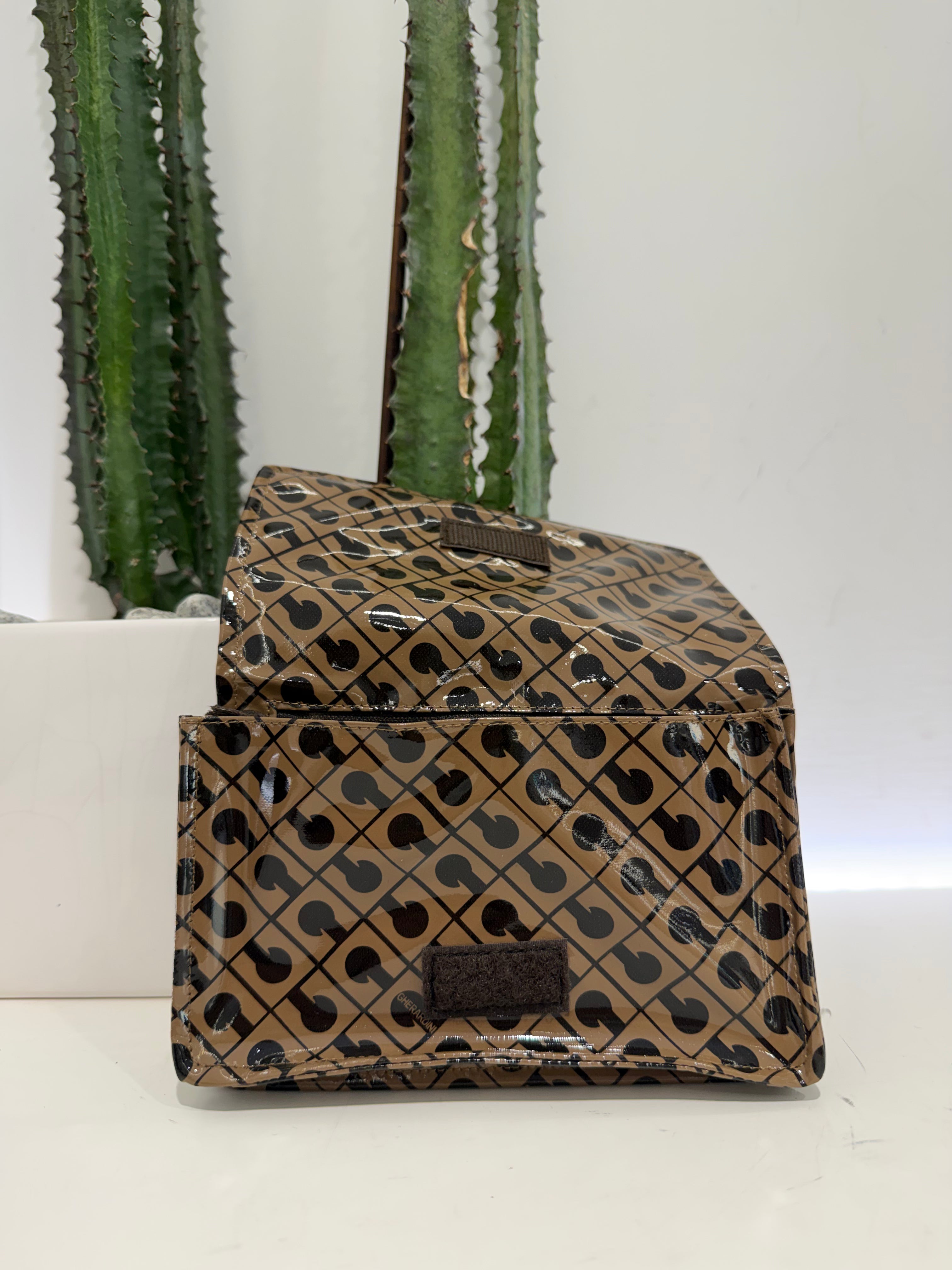 Gherardini TRAVEL CASE-BEAUTY SOFTY GLOSSY TOFFEE
