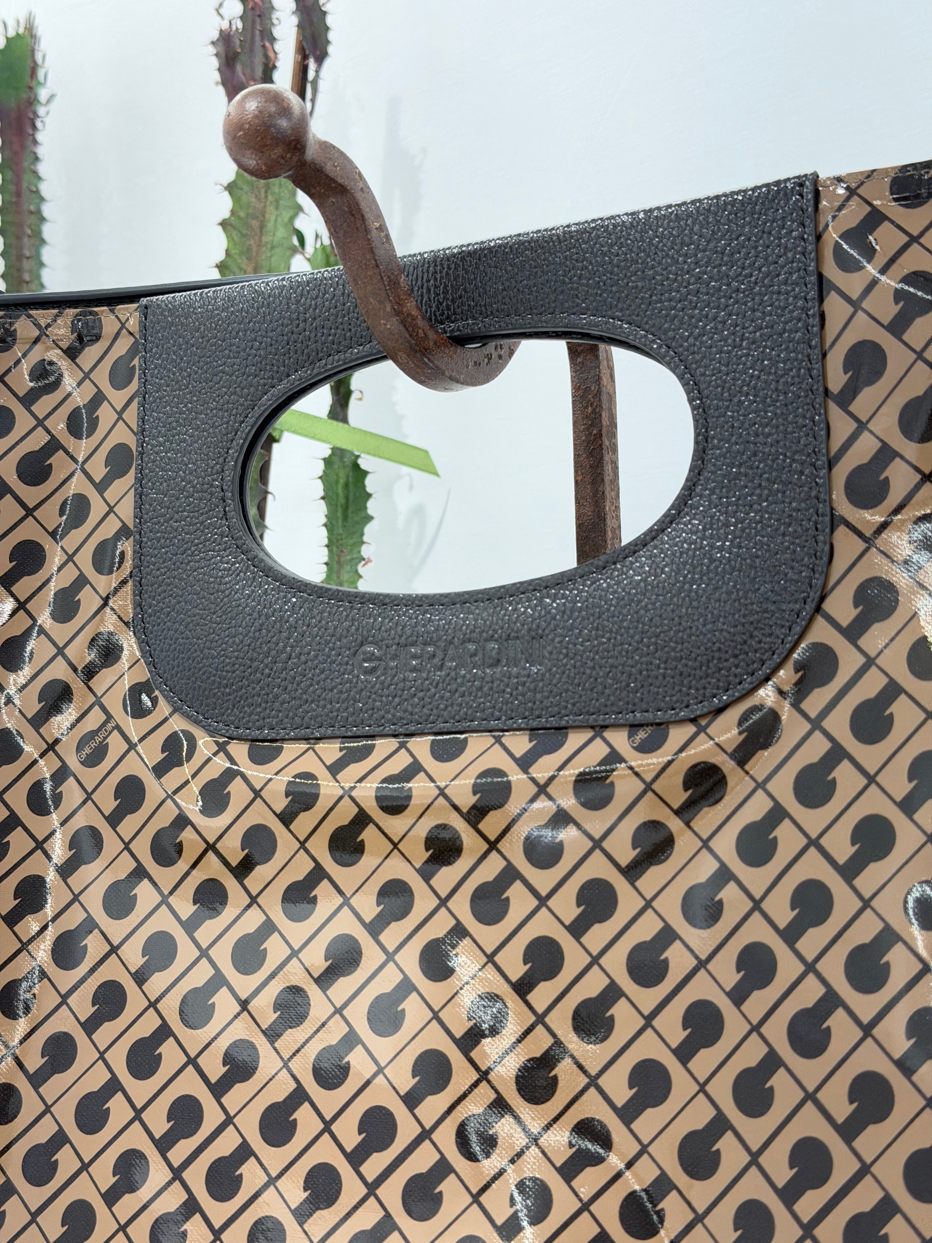 Gherardini borsa DOPPIA PIATTINA GLOSSY TOFFEE