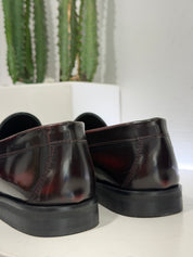 Mocassino abrasivato bordeaux