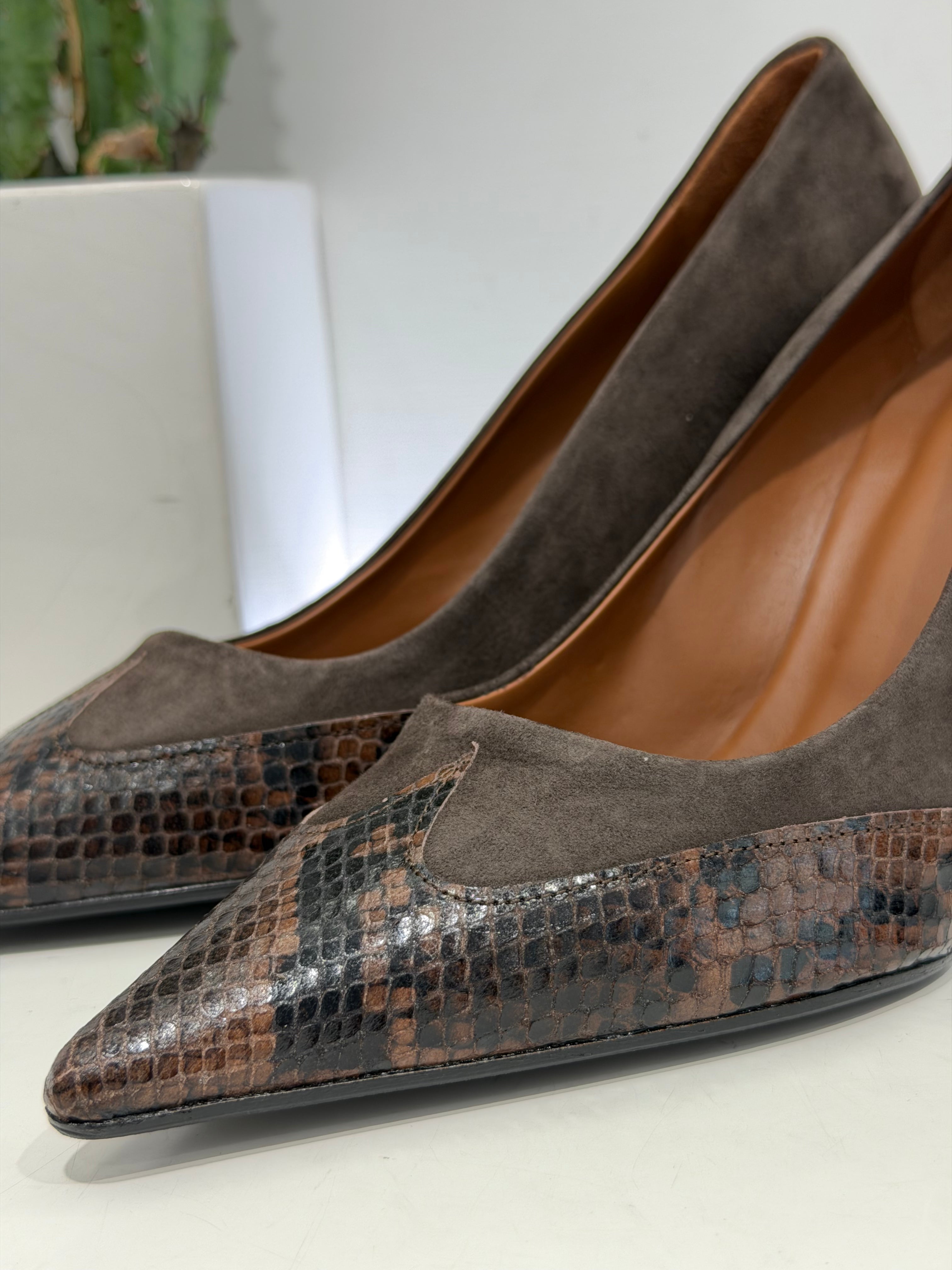 Decolletté suede moro snake t.80
