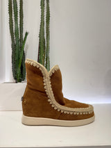 Mou New Inner Wedge Suede cognac