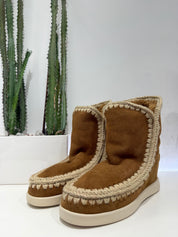 Mou New Inner Wedge Suede cognac