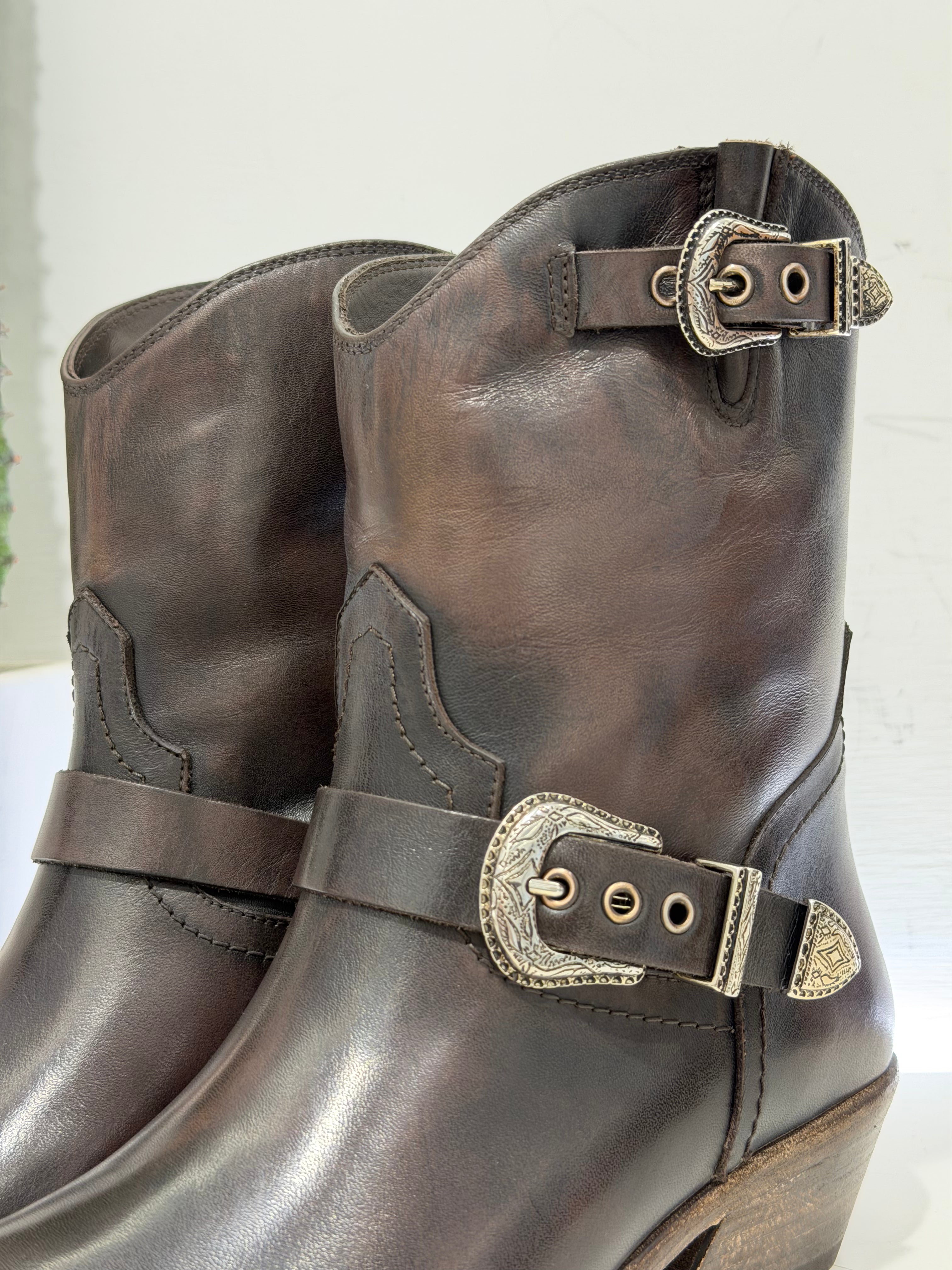 Texano DUE FIBBIE TEX moro t.40
