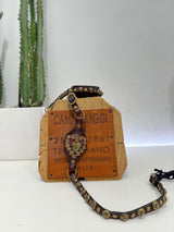 Campomaggi Tracolla Cellulare CUORE STRASS Vinaccia