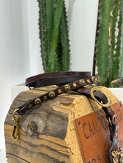 Campomaggi Tracolla Cellulare CUORE STRASS Vinaccia